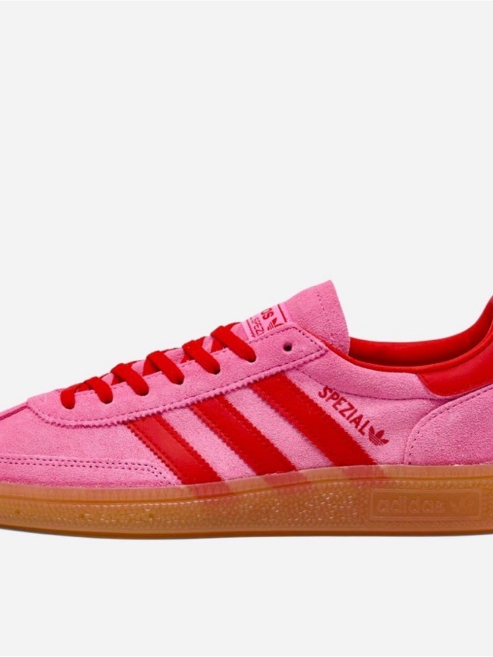 Adidas Handball Spezial W Pink Suede Sneakers with Red Accents - Picture 2 of 8